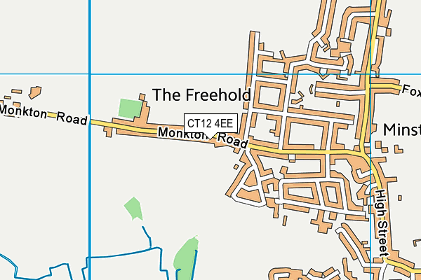 CT12 4EE map - OS VectorMap District (Ordnance Survey)