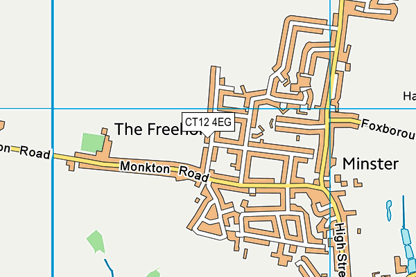 CT12 4EG map - OS VectorMap District (Ordnance Survey)