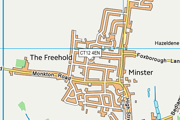 CT12 4EN map - OS VectorMap District (Ordnance Survey)