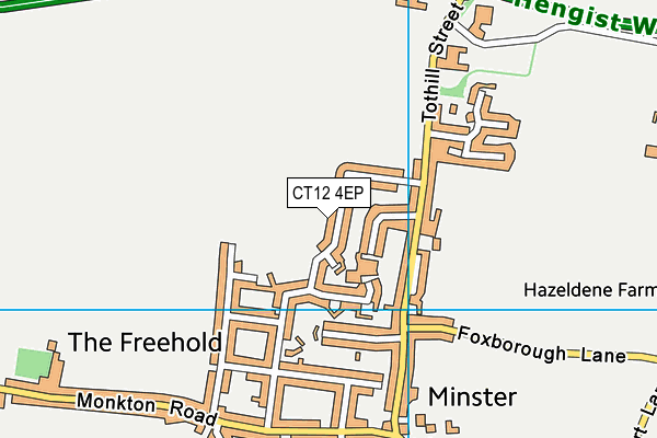 CT12 4EP map - OS VectorMap District (Ordnance Survey)