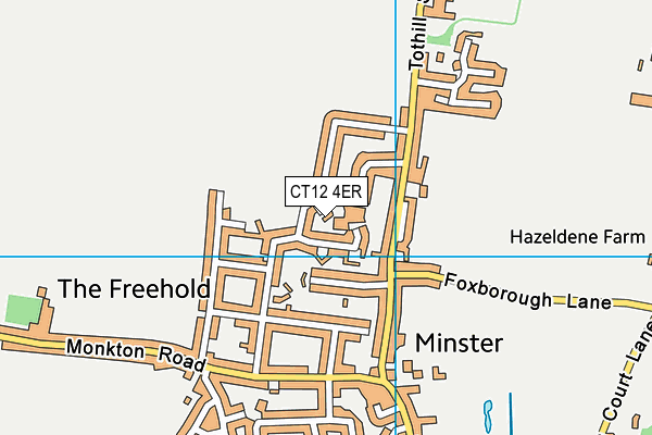 CT12 4ER map - OS VectorMap District (Ordnance Survey)