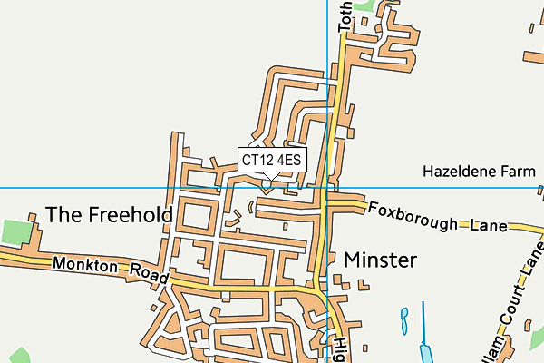 CT12 4ES map - OS VectorMap District (Ordnance Survey)