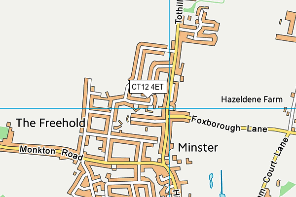 CT12 4ET map - OS VectorMap District (Ordnance Survey)