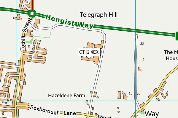 CT12 4EX map - OS VectorMap District (Ordnance Survey)