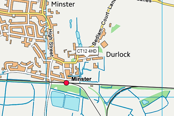 CT12 4HD map - OS VectorMap District (Ordnance Survey)