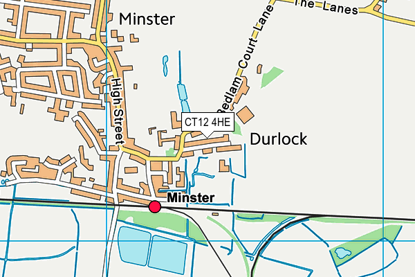 CT12 4HE map - OS VectorMap District (Ordnance Survey)