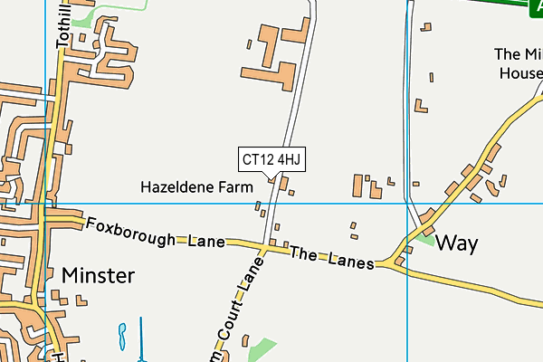 CT12 4HJ map - OS VectorMap District (Ordnance Survey)