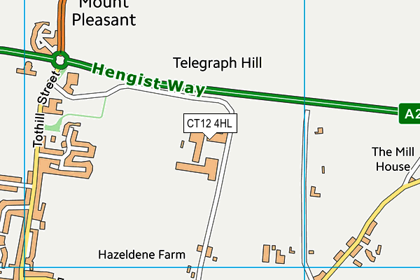 CT12 4HL map - OS VectorMap District (Ordnance Survey)