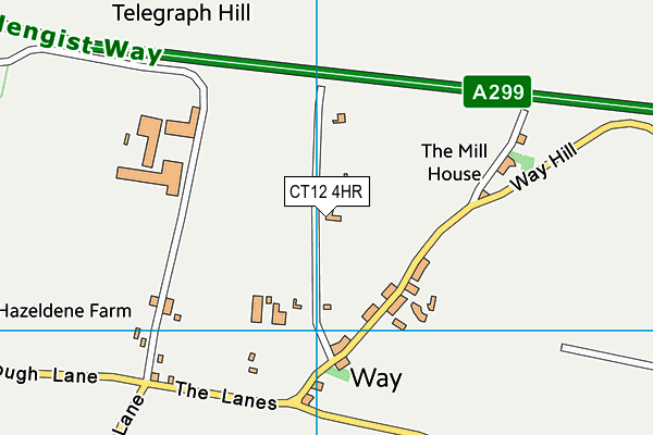 CT12 4HR map - OS VectorMap District (Ordnance Survey)