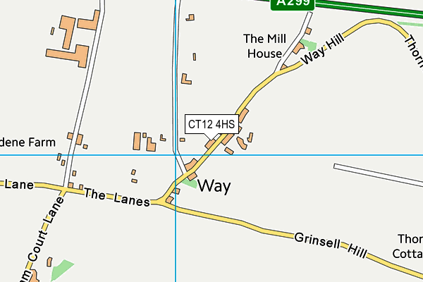 CT12 4HS map - OS VectorMap District (Ordnance Survey)