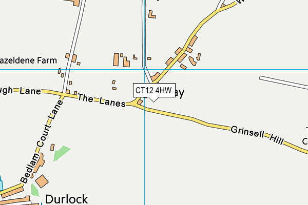 CT12 4HW map - OS VectorMap District (Ordnance Survey)