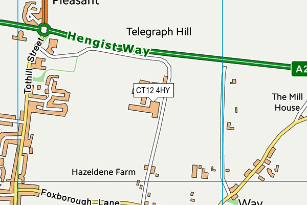 CT12 4HY map - OS VectorMap District (Ordnance Survey)