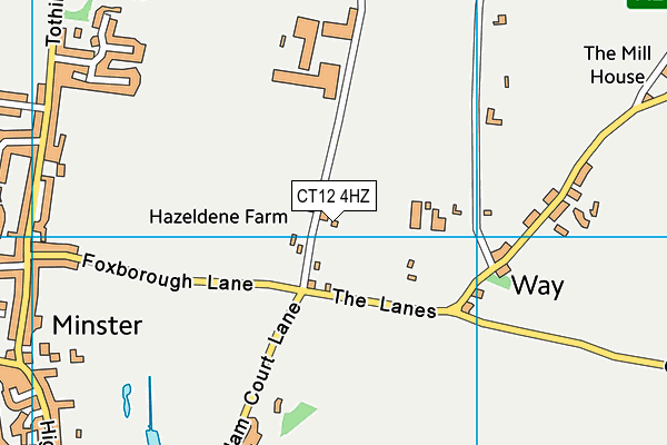 CT12 4HZ map - OS VectorMap District (Ordnance Survey)