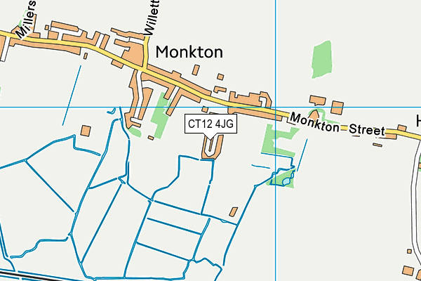 CT12 4JG map - OS VectorMap District (Ordnance Survey)