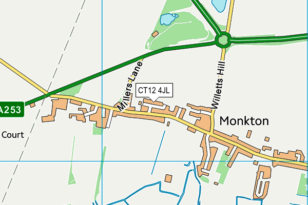 CT12 4JL map - OS VectorMap District (Ordnance Survey)