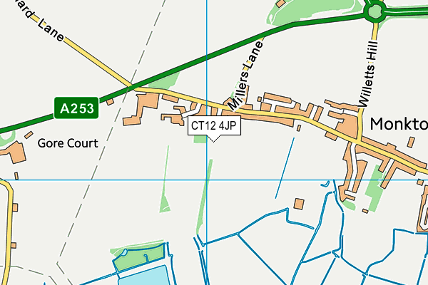 CT12 4JP map - OS VectorMap District (Ordnance Survey)