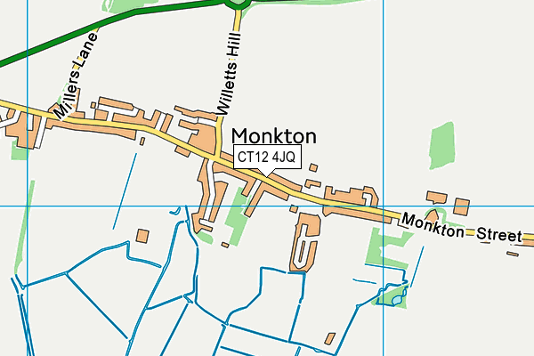 Monkton Church of England Primary School map (CT12 4JQ) - OS VectorMap District (Ordnance Survey)