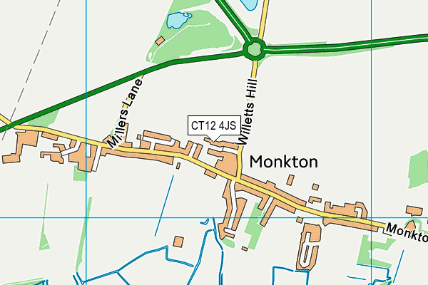 CT12 4JS map - OS VectorMap District (Ordnance Survey)