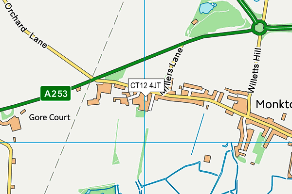 CT12 4JT map - OS VectorMap District (Ordnance Survey)