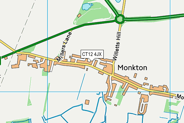 CT12 4JX map - OS VectorMap District (Ordnance Survey)