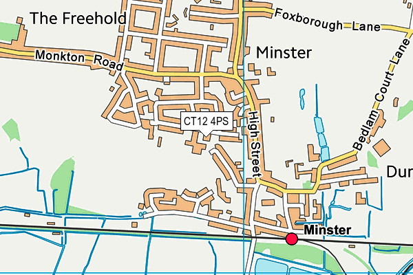 Minster Church of England Primary School map (CT12 4PS) - OS VectorMap District (Ordnance Survey)