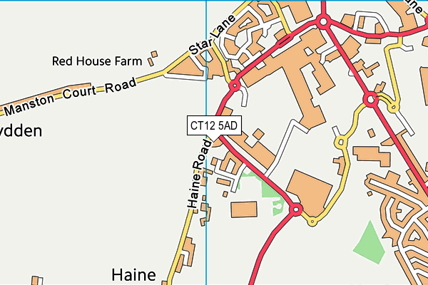 CT12 5AD map - OS VectorMap District (Ordnance Survey)