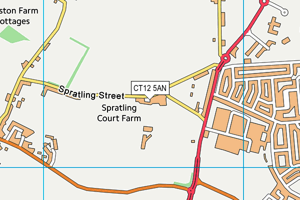 CT12 5AN map - OS VectorMap District (Ordnance Survey)