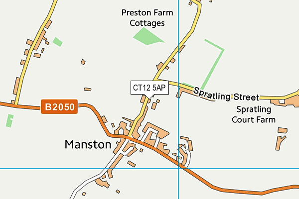 CT12 5AP map - OS VectorMap District (Ordnance Survey)