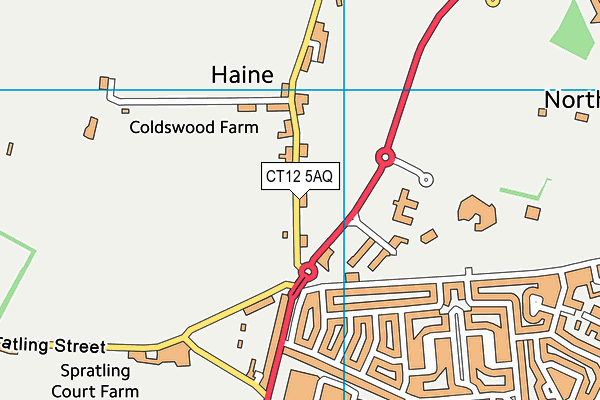 CT12 5AQ map - OS VectorMap District (Ordnance Survey)