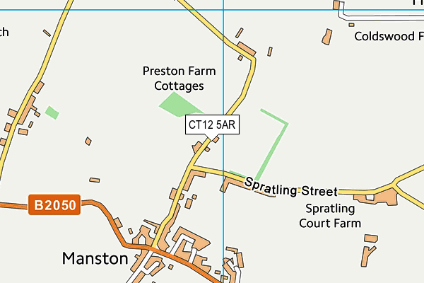 CT12 5AR map - OS VectorMap District (Ordnance Survey)