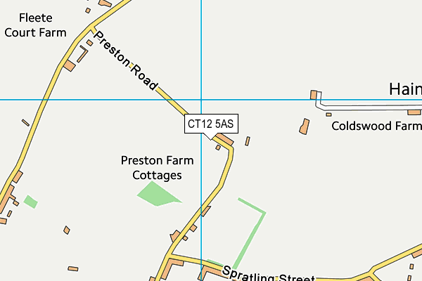 CT12 5AS map - OS VectorMap District (Ordnance Survey)