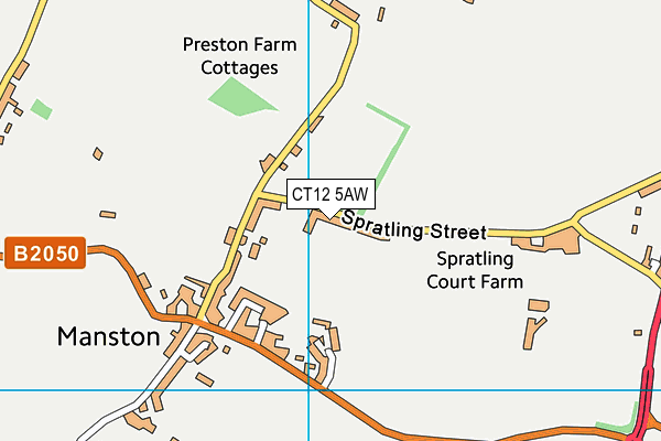 CT12 5AW map - OS VectorMap District (Ordnance Survey)