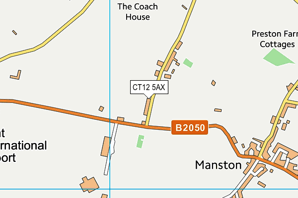 CT12 5AX map - OS VectorMap District (Ordnance Survey)