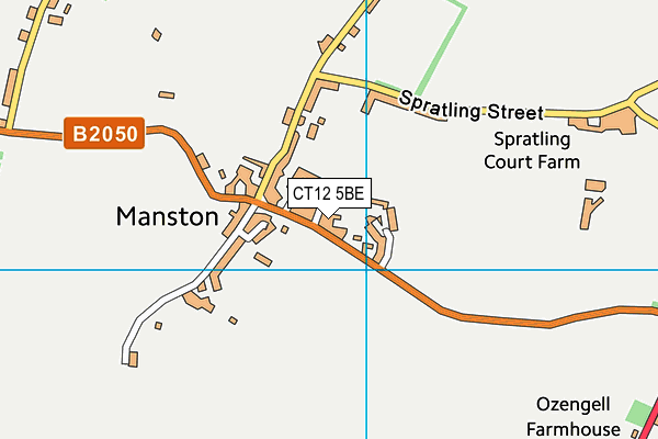 CT12 5BE map - OS VectorMap District (Ordnance Survey)