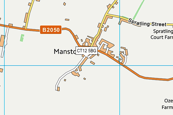 CT12 5BG map - OS VectorMap District (Ordnance Survey)