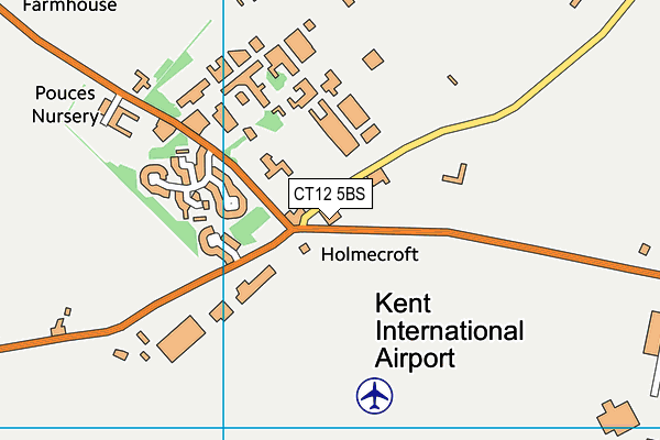 CT12 5BS map - OS VectorMap District (Ordnance Survey)