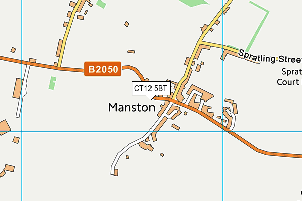 CT12 5BT map - OS VectorMap District (Ordnance Survey)