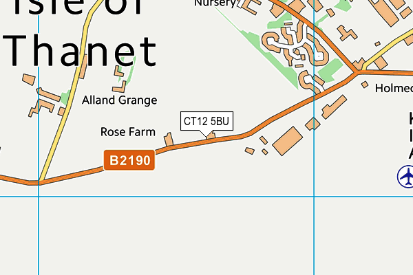 CT12 5BU map - OS VectorMap District (Ordnance Survey)