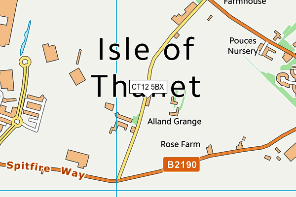 CT12 5BX map - OS VectorMap District (Ordnance Survey)