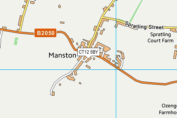 CT12 5BY map - OS VectorMap District (Ordnance Survey)