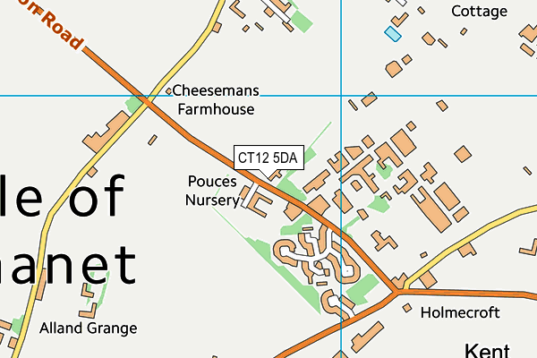 CT12 5DA map - OS VectorMap District (Ordnance Survey)