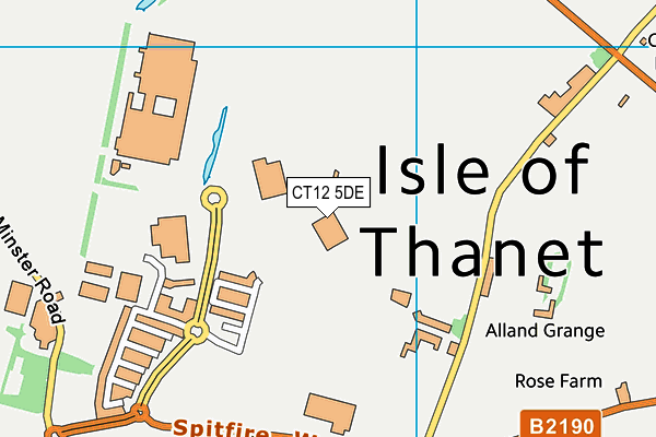 CT12 5DE map - OS VectorMap District (Ordnance Survey)