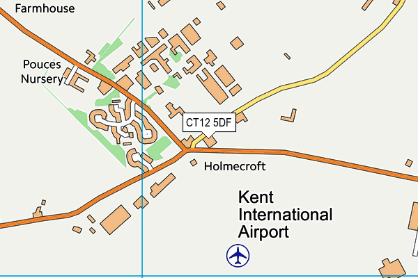 CT12 5DF map - OS VectorMap District (Ordnance Survey)