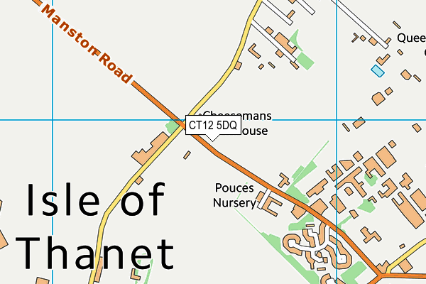 CT12 5DQ map - OS VectorMap District (Ordnance Survey)