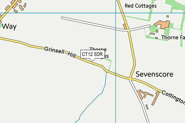 CT12 5DR map - OS VectorMap District (Ordnance Survey)