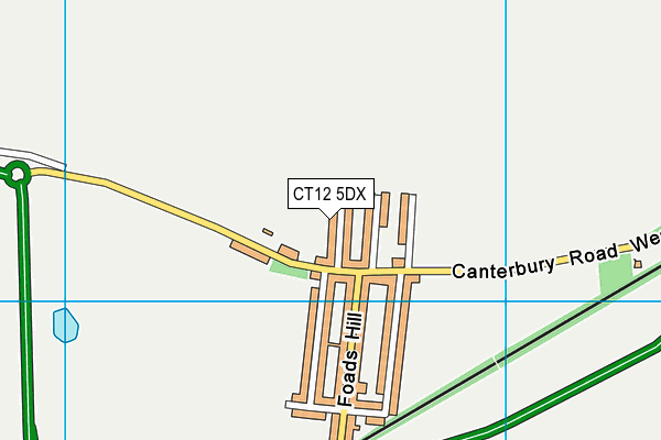 CT12 5DX map - OS VectorMap District (Ordnance Survey)
