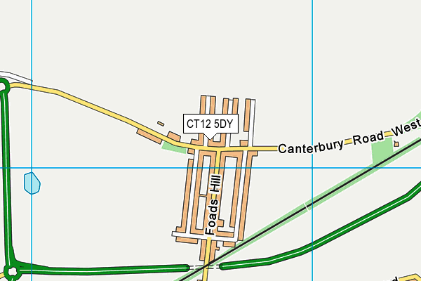 CT12 5DY map - OS VectorMap District (Ordnance Survey)