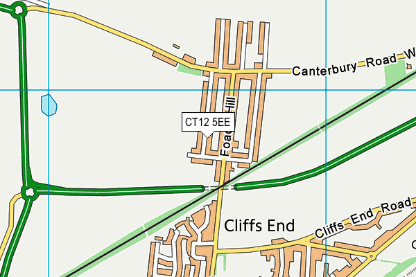 CT12 5EE map - OS VectorMap District (Ordnance Survey)