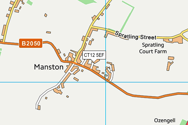 CT12 5EF map - OS VectorMap District (Ordnance Survey)