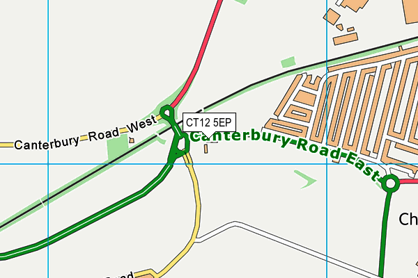 CT12 5EP map - OS VectorMap District (Ordnance Survey)